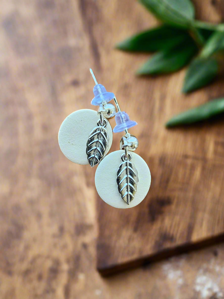 Danity Silver Leaf Earrings