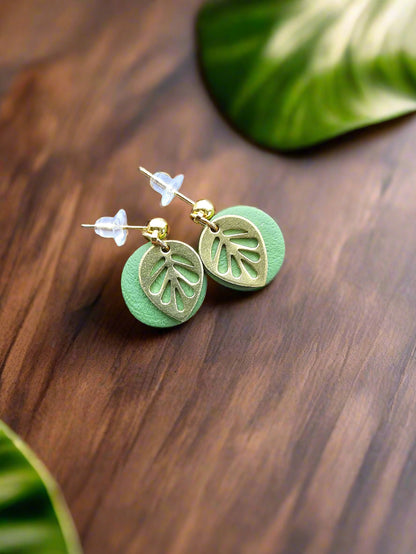 Circle Leaf Earring