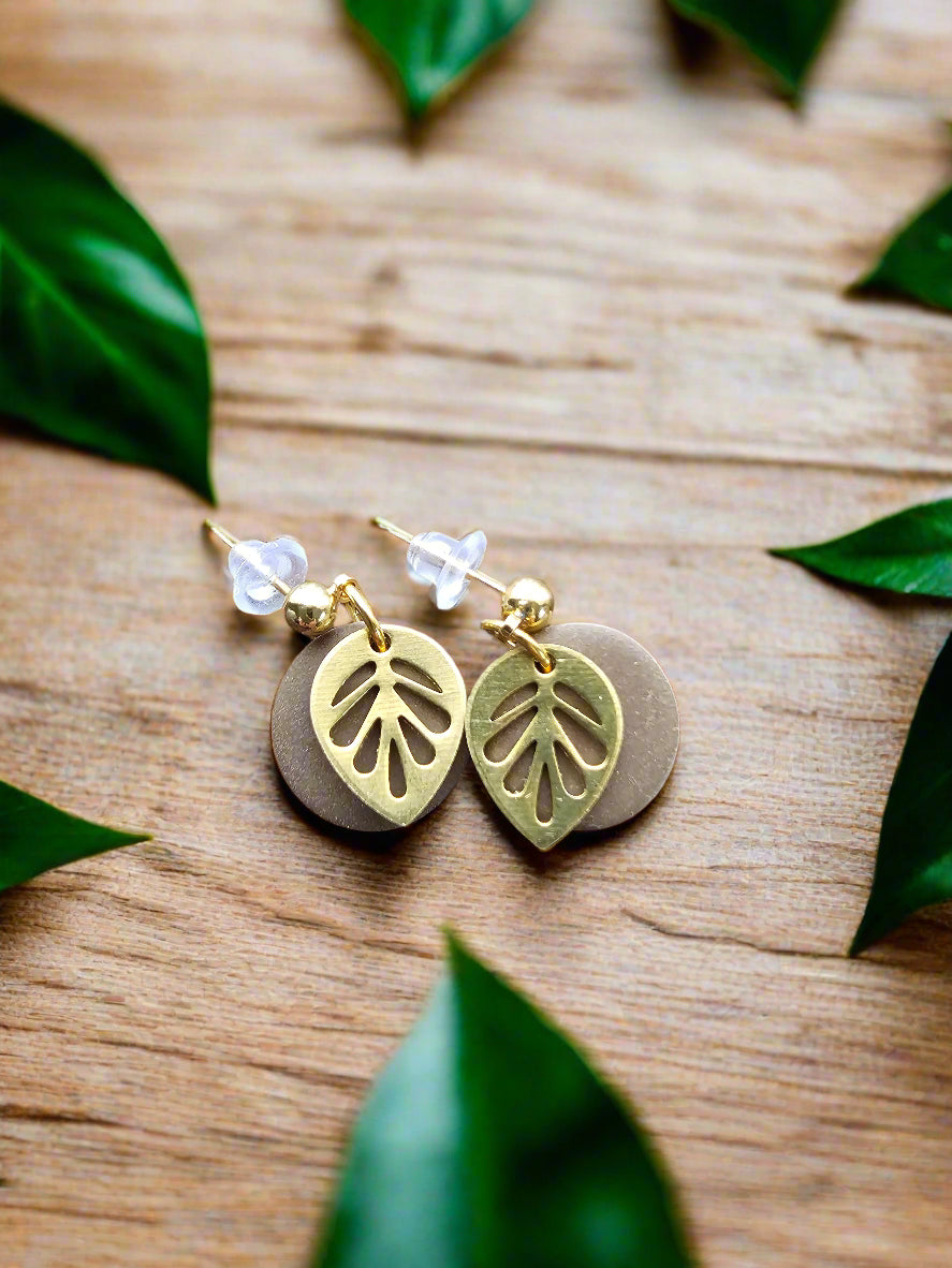 Circle Leaf Earring