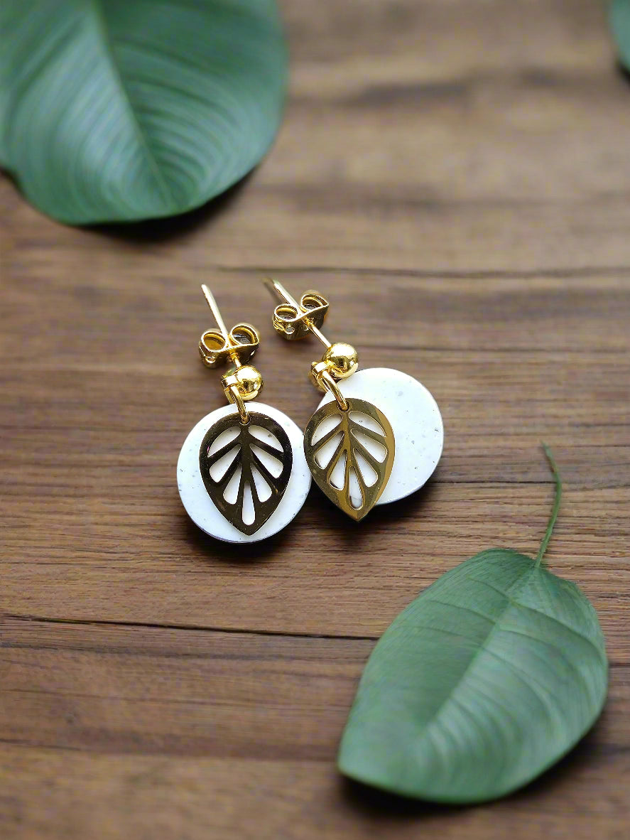 Circle Leaf Earring