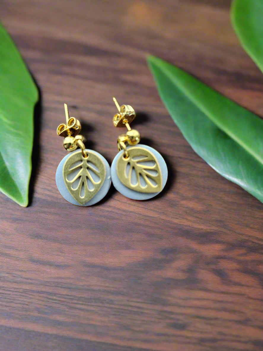 Circle Leaf Earring