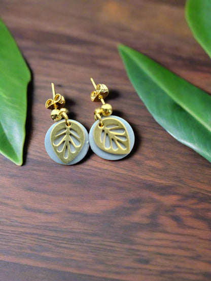 Circle Leaf Earring