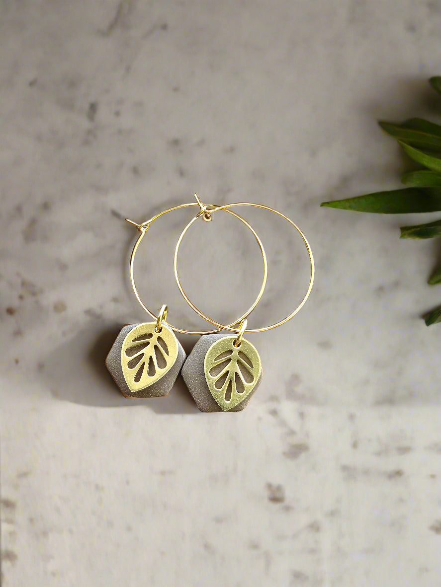 Circle Leaf Earring