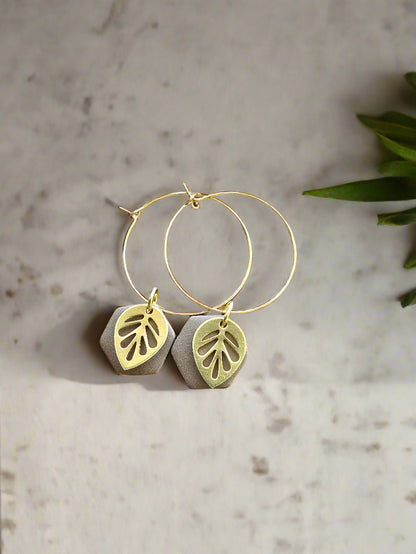Circle Leaf Earring