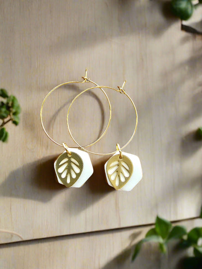 Circle Leaf Earring