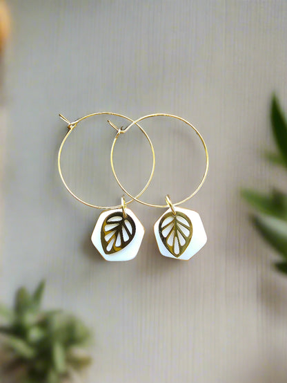 Circle Leaf Earring