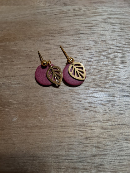 Circle Leaf Earring